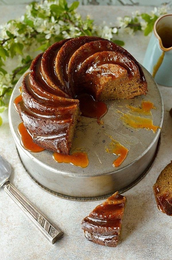 Banana Rum Caramel Bundt Cake