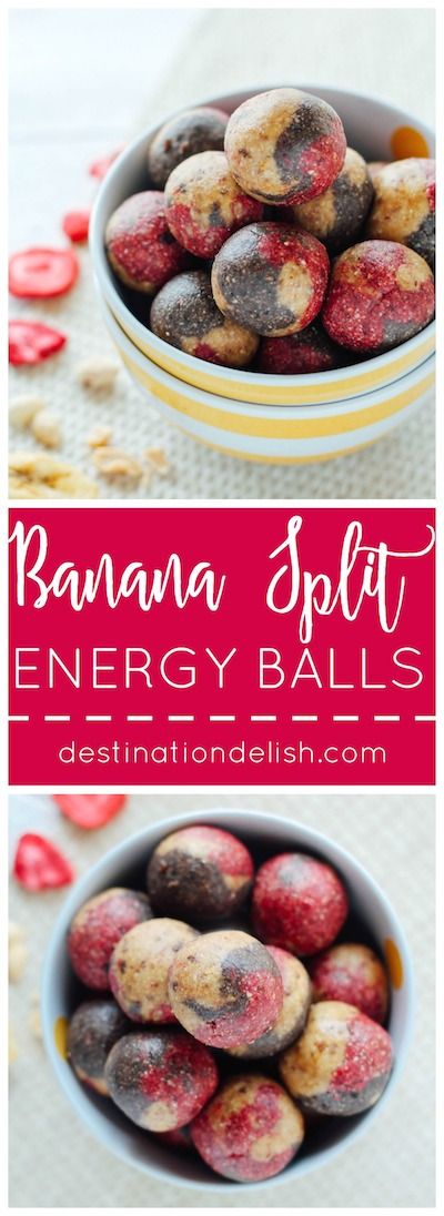 Banana Split Swirl Energy Balls