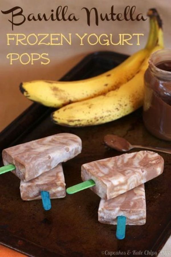 Banilla Nutella Frozen Yogurt Pops