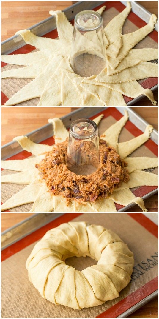 Barbecue Chicken Crescent Roll Ring