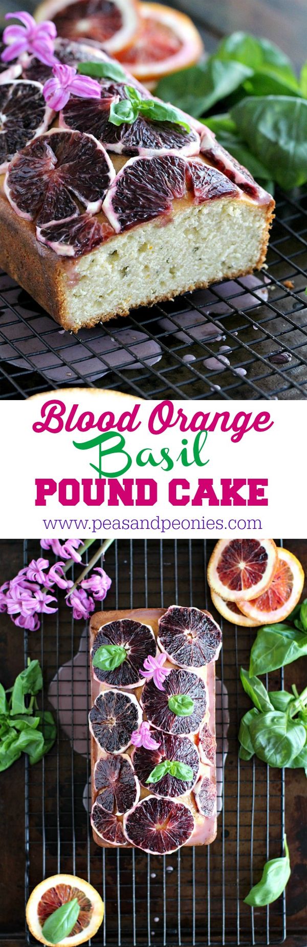 Basil Blood Orange Pound Cake