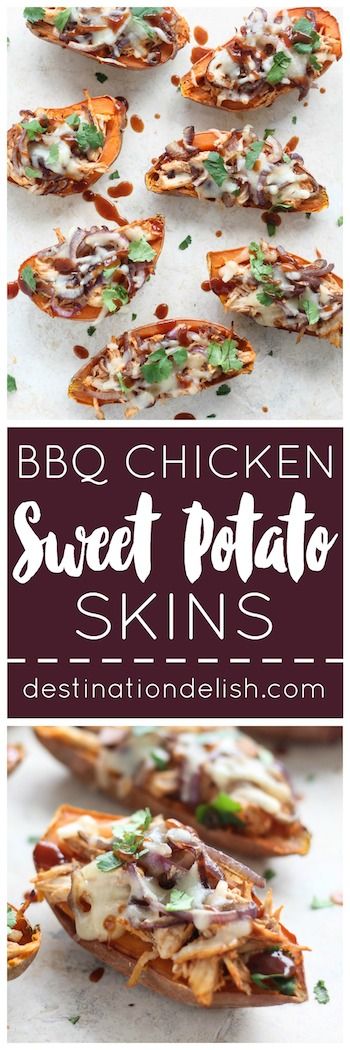 BBQ Chicken Sweet Potato Skins