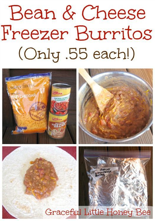 Bean and Cheese Freezer Burritos