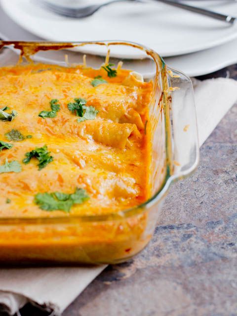 Bean And Cheese Smothered Enchiladas