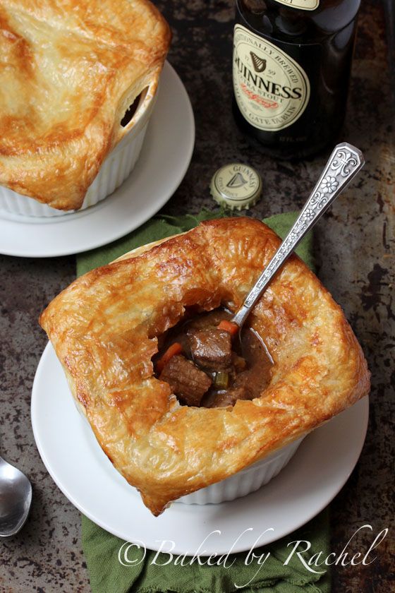 Beef and Guinness Pies with Puff Pastry