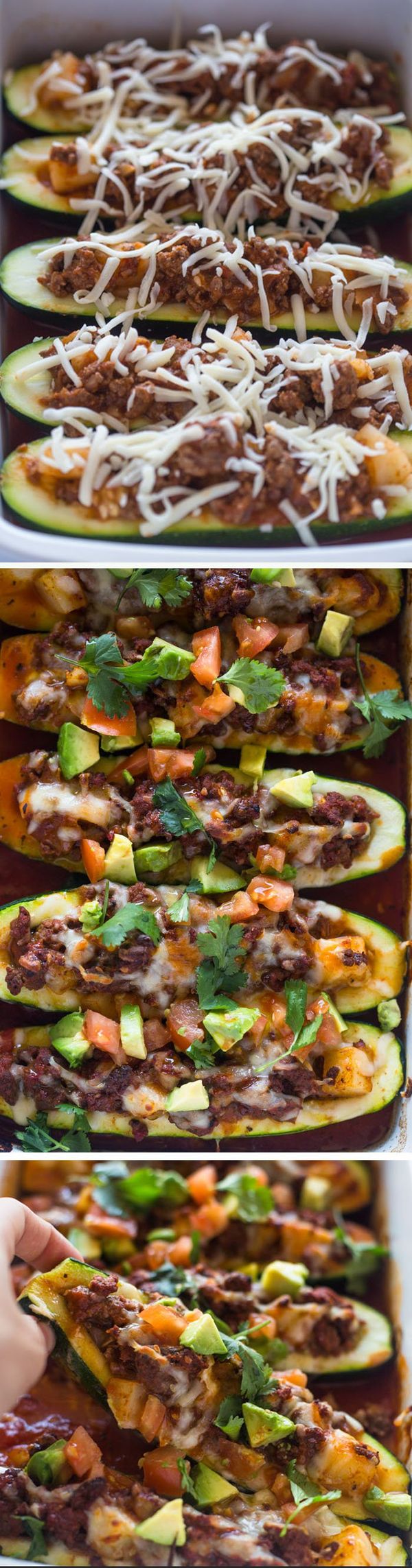 Beef and Potato Zucchini Boats + Giveaway