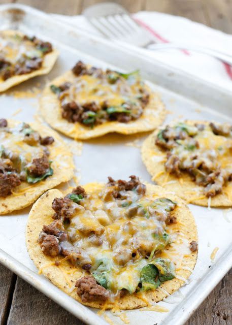 Beef, Black Bean, and Spinach Tostadas