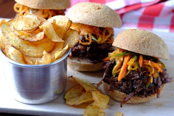 Beef Bulgogi Sliders with Kimchi Slaw