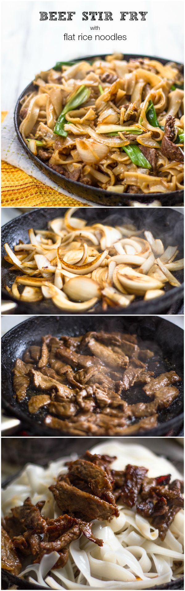 Beef Stir Fry with Flat Rice Noodles