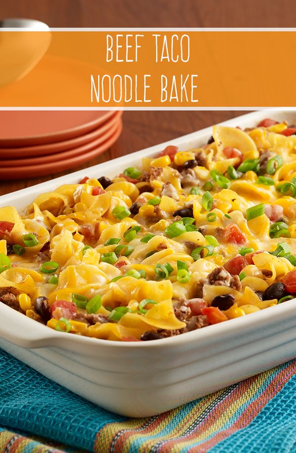 Beef Taco Noodle Casserole