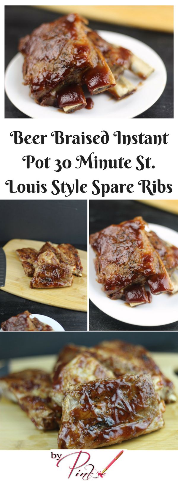 Beer Braised Instant Pot 30 Minute St. Louis Style Spare Ribs