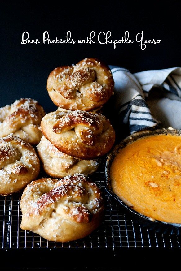 Beer Pretzels with Chipotle Queso