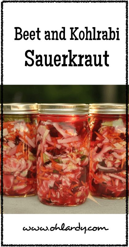 Beet and Kohlrabi Sauerkraut