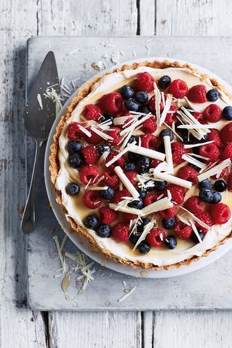 Berry and White Choc Tart