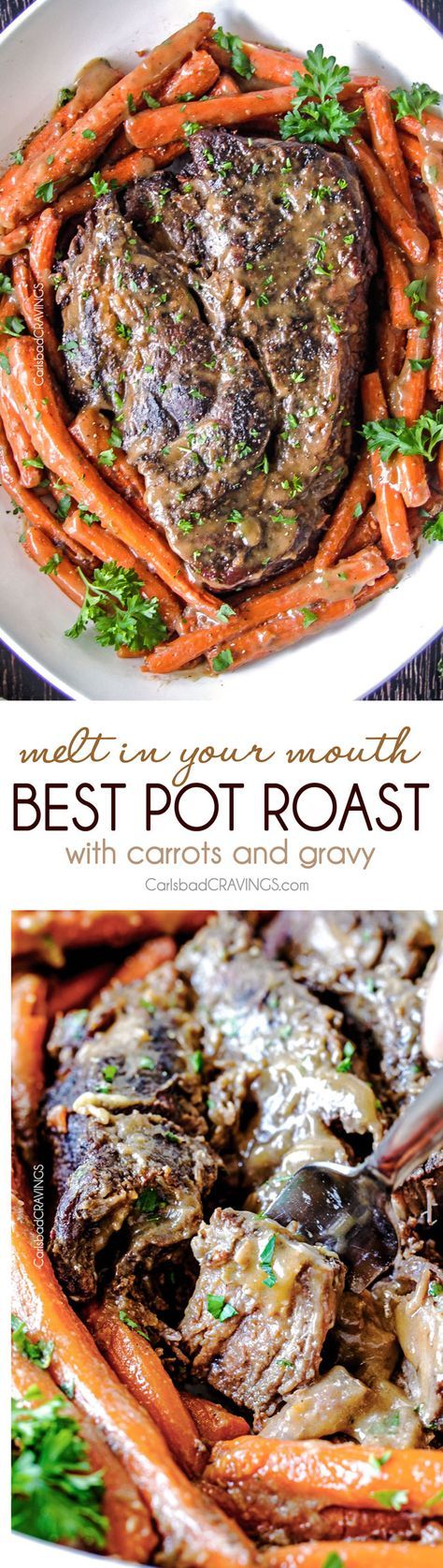 Best Pot Roast, Carrots and Gravy