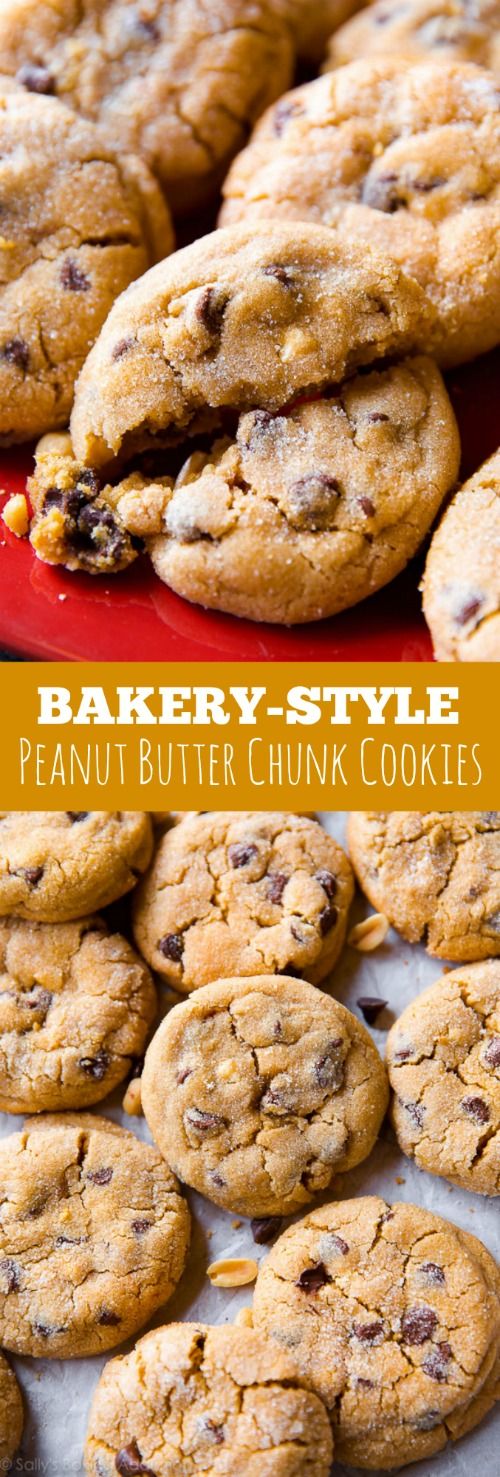 Big Bakery-Style Peanut Butter Chunk Cookies