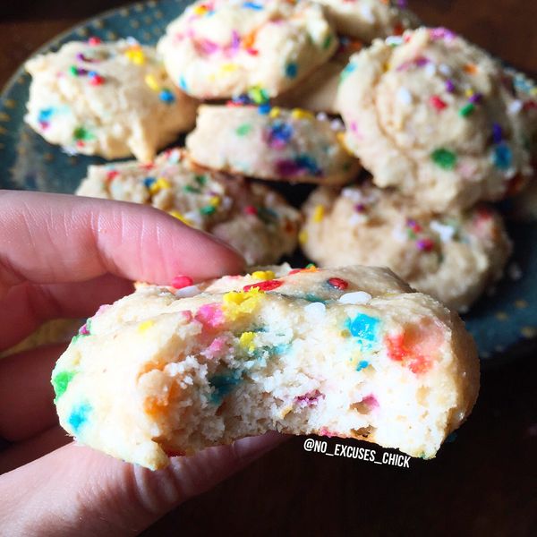 Birthday Cake Protein Cookies