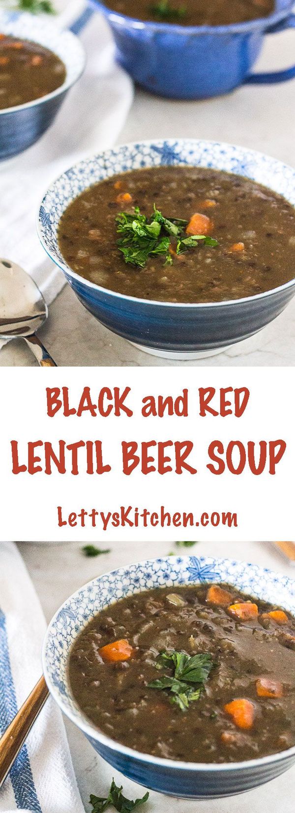 Black and Red Lentil Beer Soup