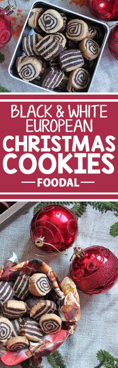 Black and White European Christmas Cookies