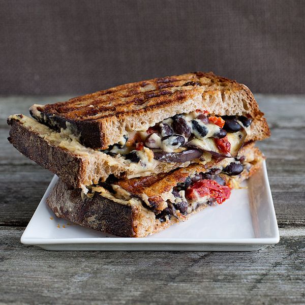 Black Bean Hummus Panini