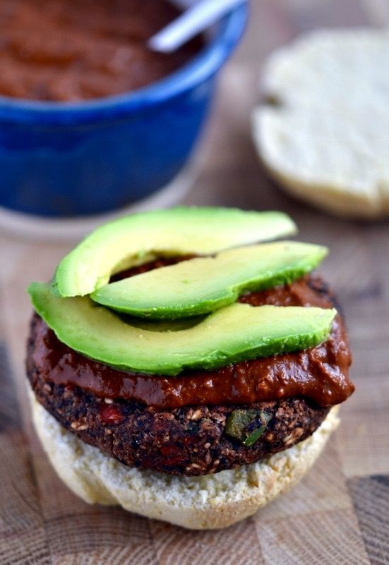 Black Bean Mole Burgers