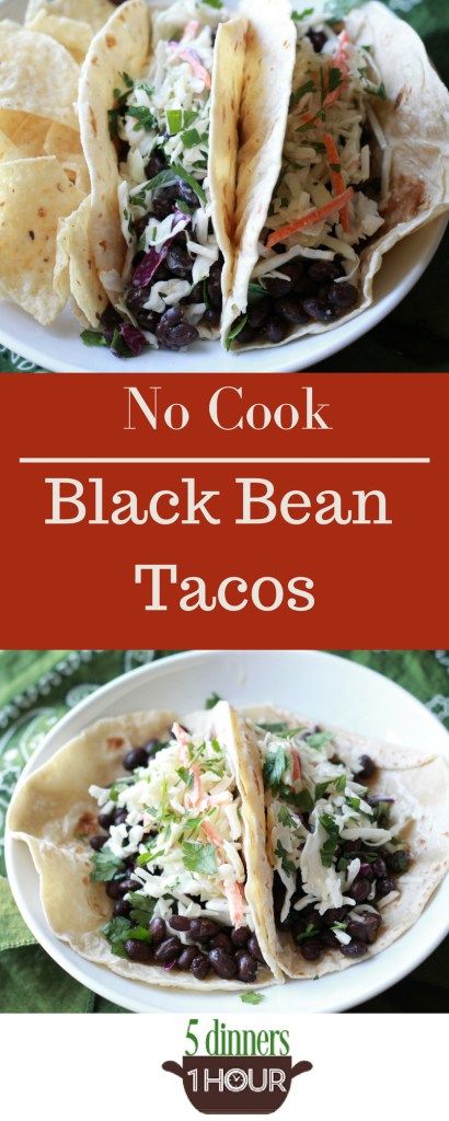 Black Bean Tacos with Cilantro Slaw - C