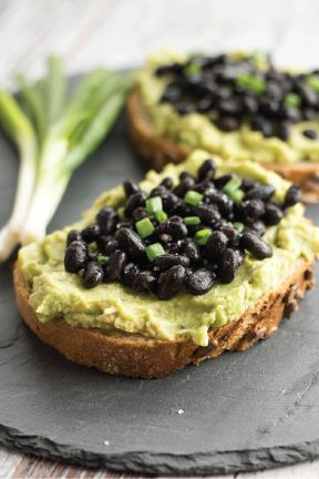 Black Beans and Avocado Toasts