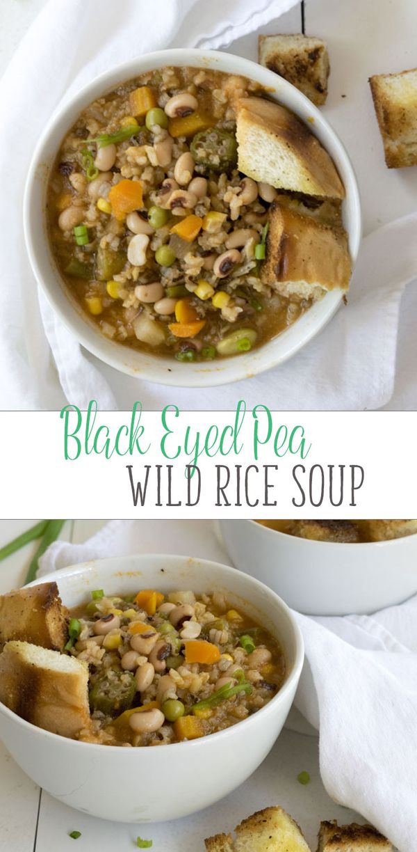 Black Eyed Pea and Wild Rice Soup