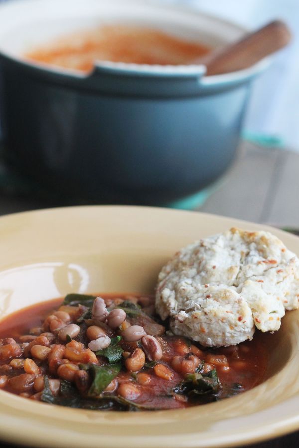 Black Eyed Peas and Collard Greens Soup