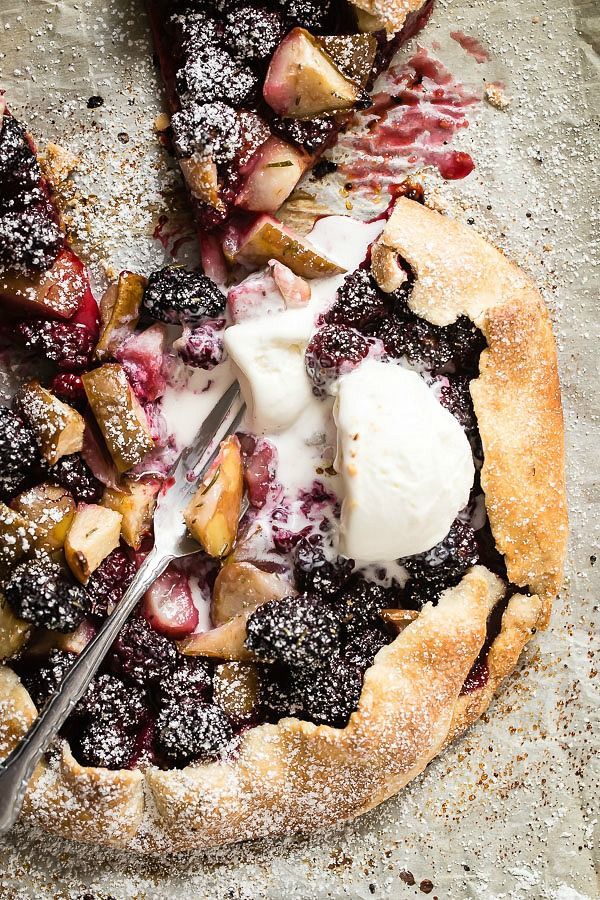 Blackberry and Pear Galette with Rosemary