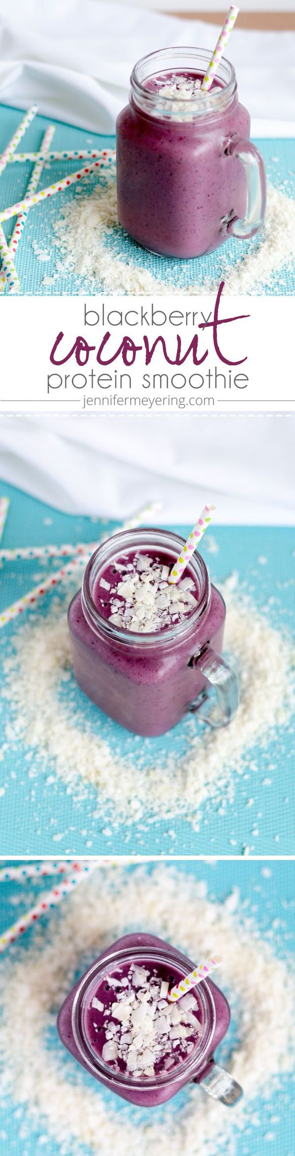 Blackberry Coconut Protein Smoothie