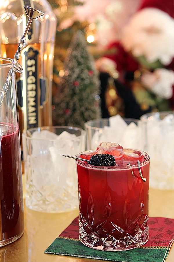 Blackberry Collins with St. Germain Liqueur