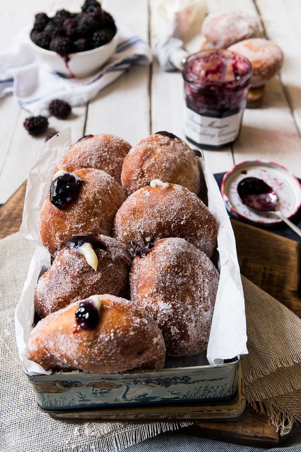 Blackberry Custard Donuts