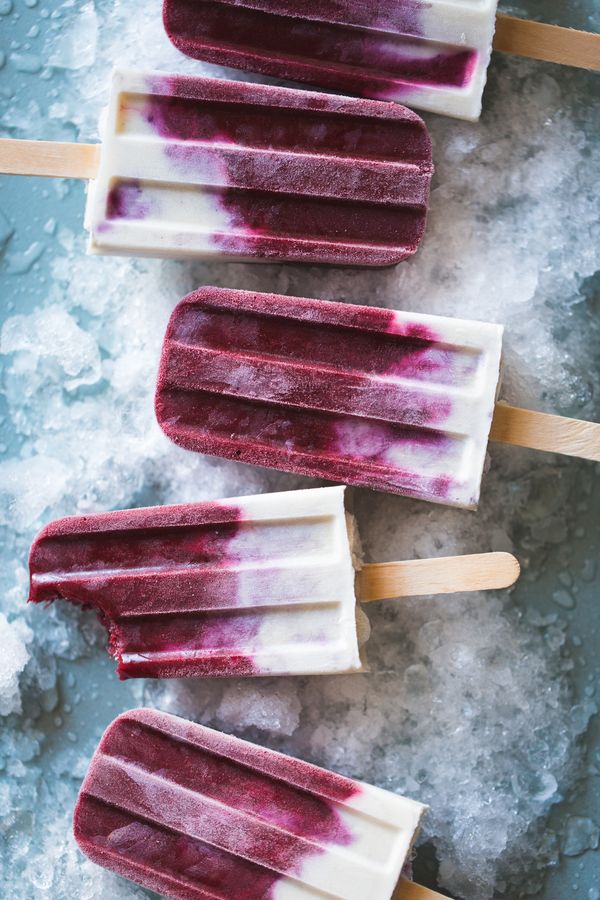 Blackberry Maple Cream Popsicles (vegan, refined sugar-free