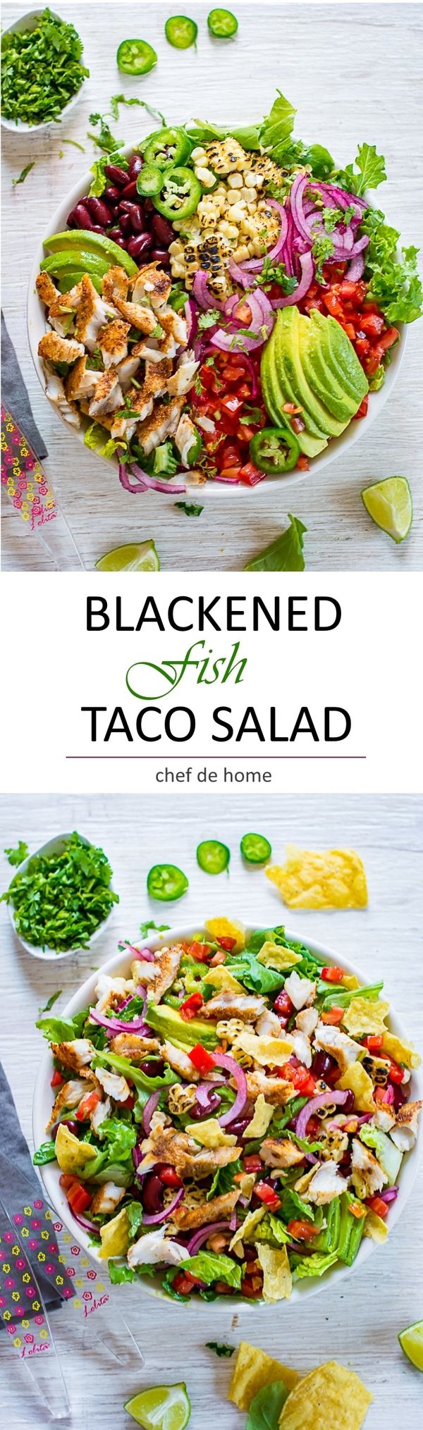 Blackened Fish Taco Salad