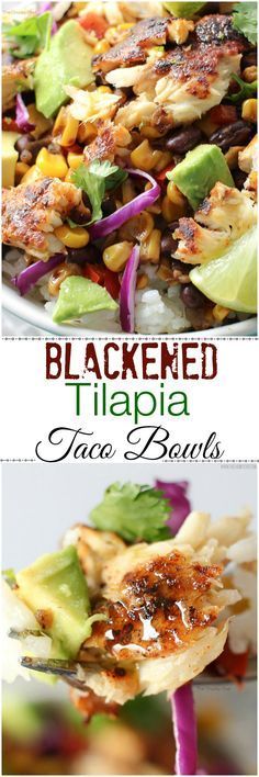 Blackened Tilapia Taco Bowls