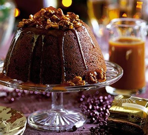 Blitz-&-bake sticky toffee Christmas pud