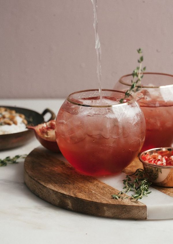 Blood Orange & Pomegranate Thyme Spritz