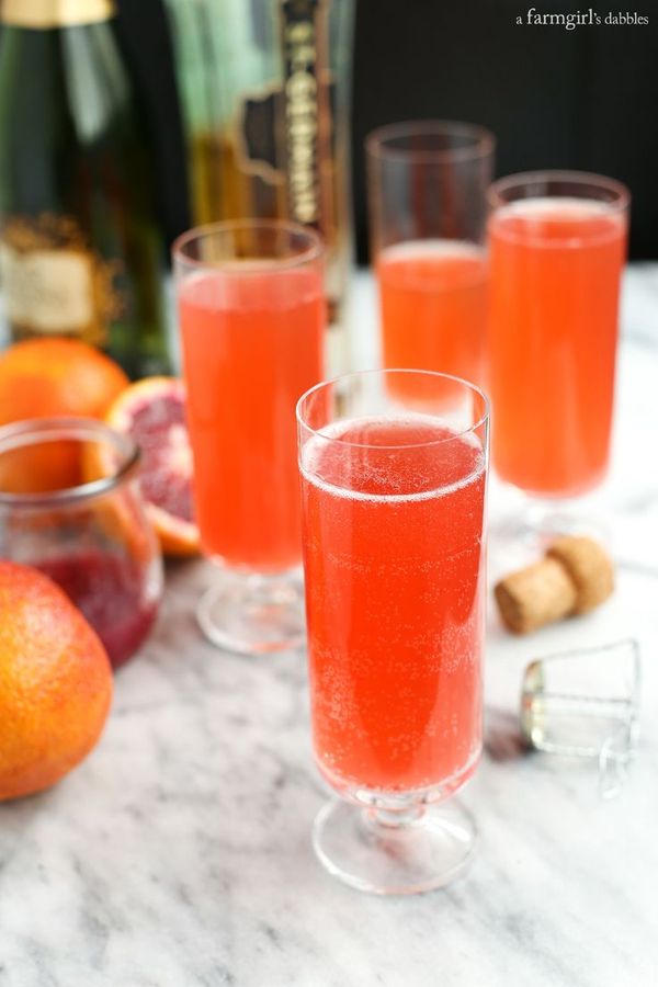 Blood Orange Mimosa with St. Germain