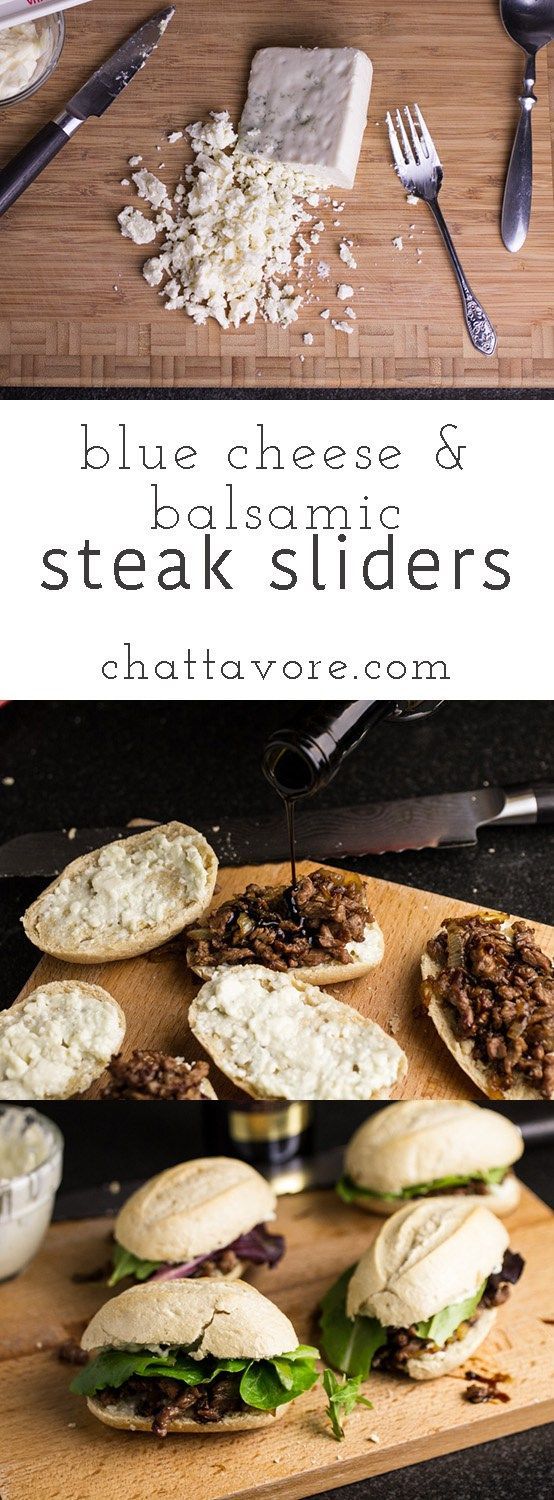 Blue Cheese & Balsamic Steak Sliders