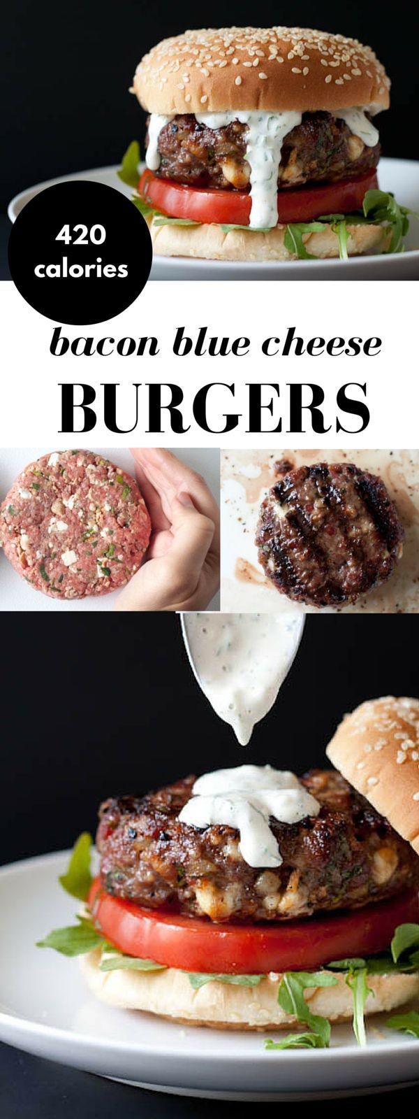 Blue Cheese and Bacon Stuffed Burgers