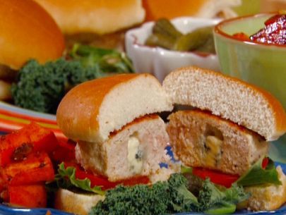 Blue Cheese-Stuffed Turkey Burgers