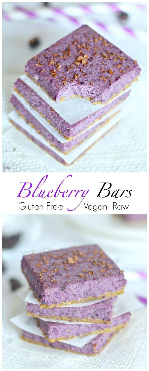 Blueberry Bars (Raw Vegan Gluten Free