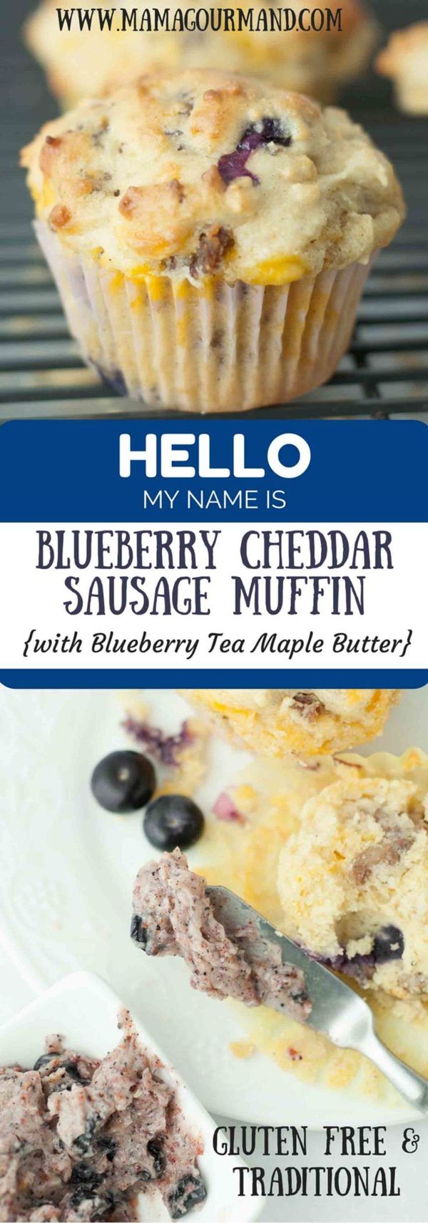 Blueberry Cheddar Sausage Muffins