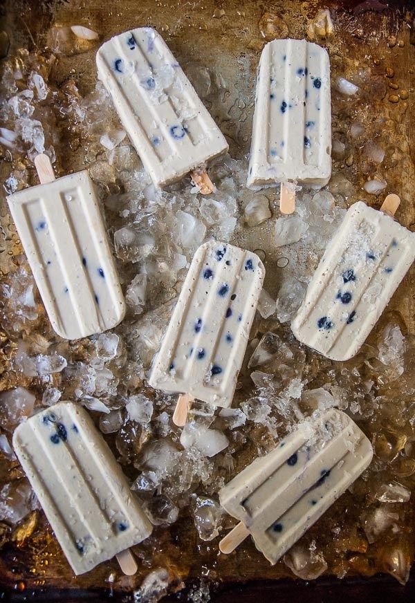 Blueberry Cheesecake Popsicles (Vegan