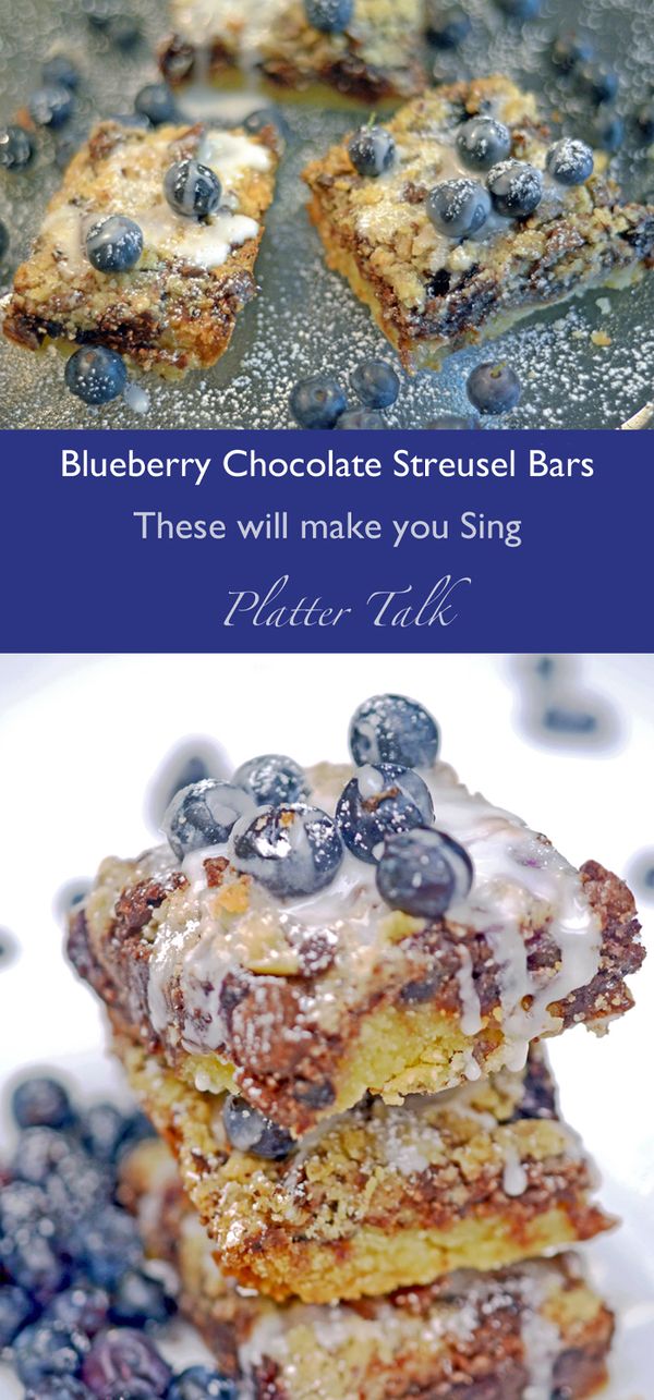 Blueberry Chocolate Streusel Bars