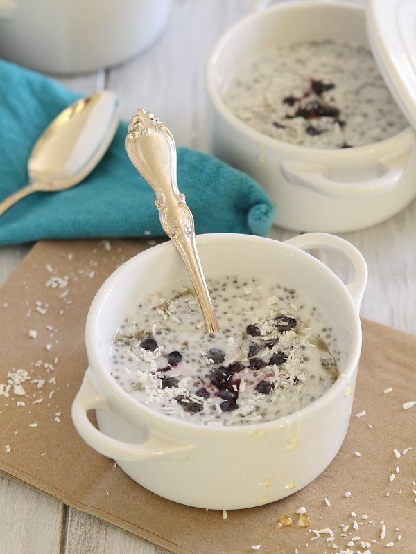 Blueberry coconut chia pudding