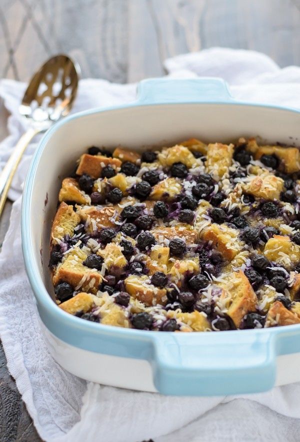 Blueberry Coconut French Toast Bake