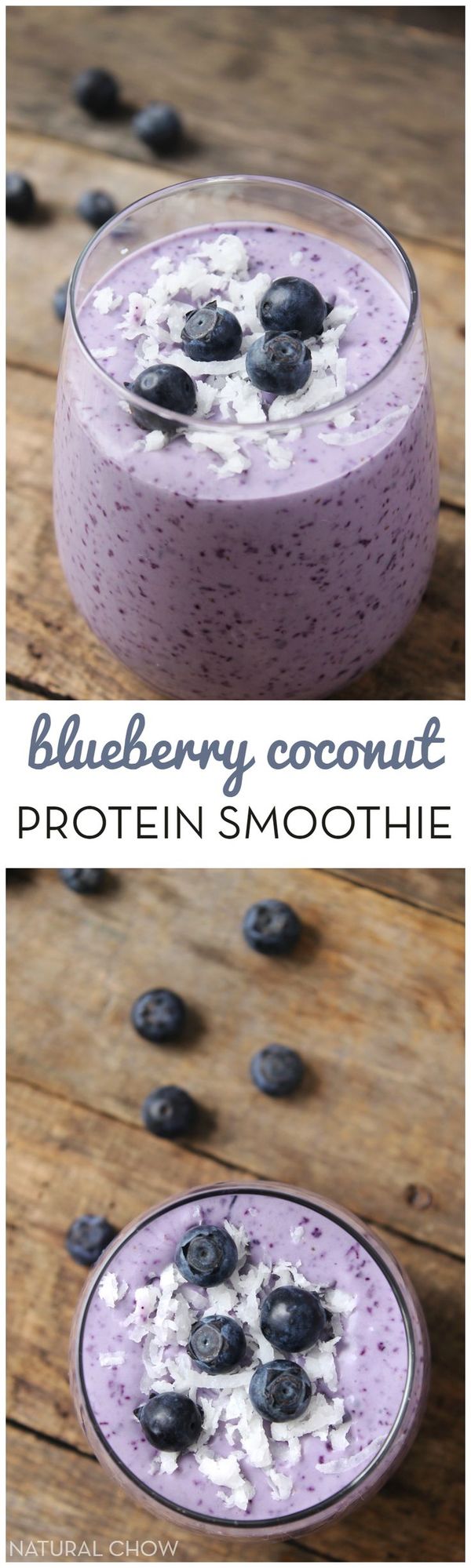 Blueberry Coconut Protein Smoothie