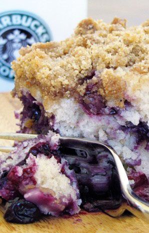 Blueberry crumble coffee cake